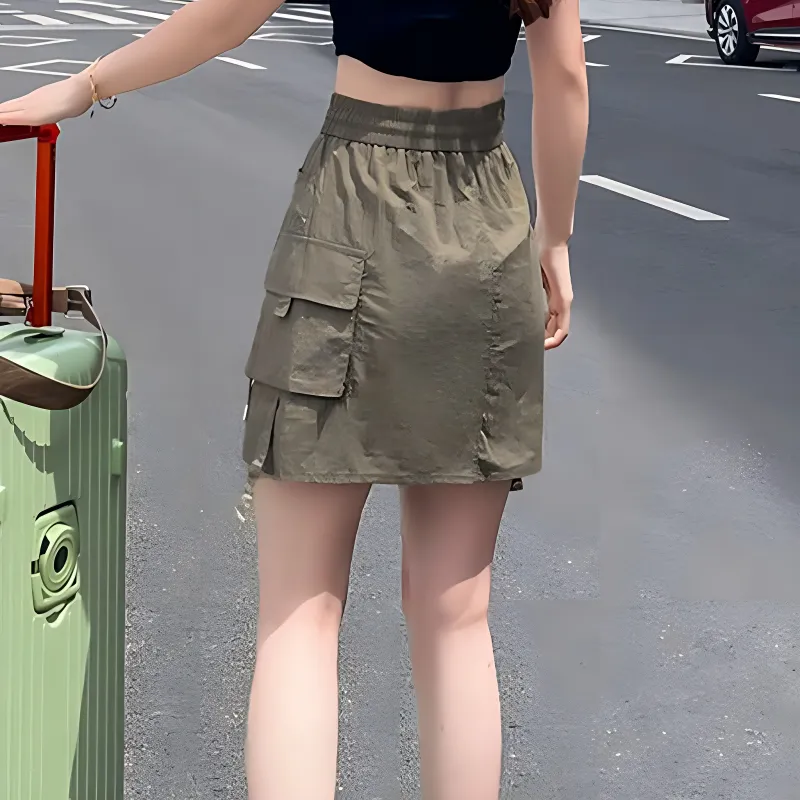 TUSHIFEI Cargo Short Skirts Women's-9