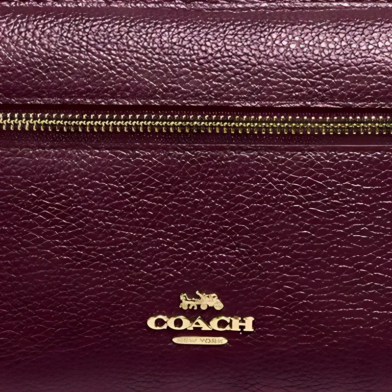 COACH Charlie Cow Leather Backpack Tubas Women's Burgundy-2