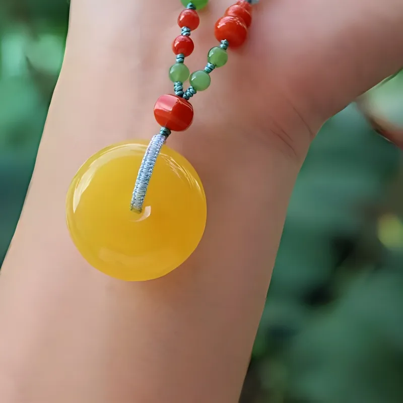 Xifeng Building Beeswax Necklaces Unisex-3