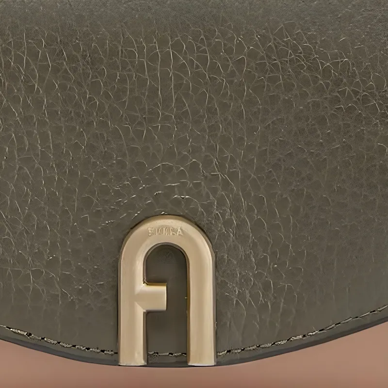 Furla Primula Cow Leather Wallet Medium Size Women's Green Multicolor Brown-4