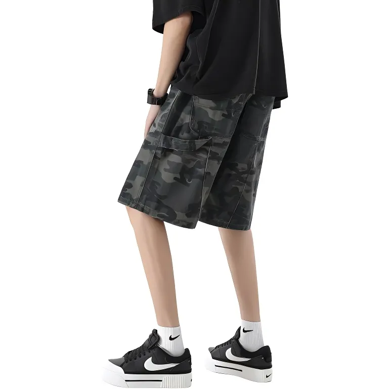 DANJUE Cargo Shorts Unisex Army Green-1