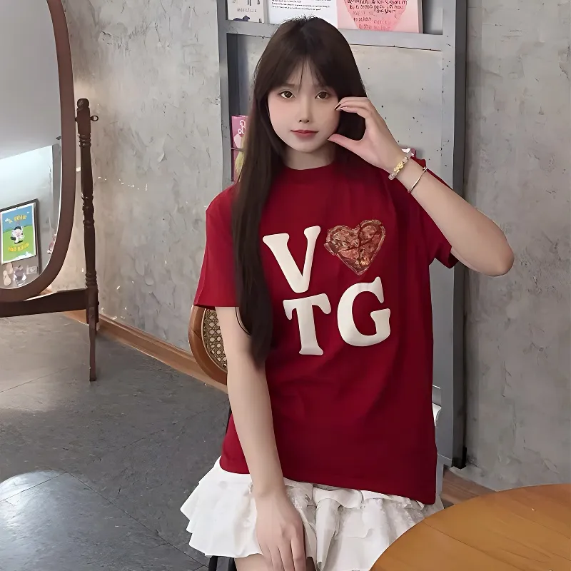 SISC T Shirts Women's Red-2