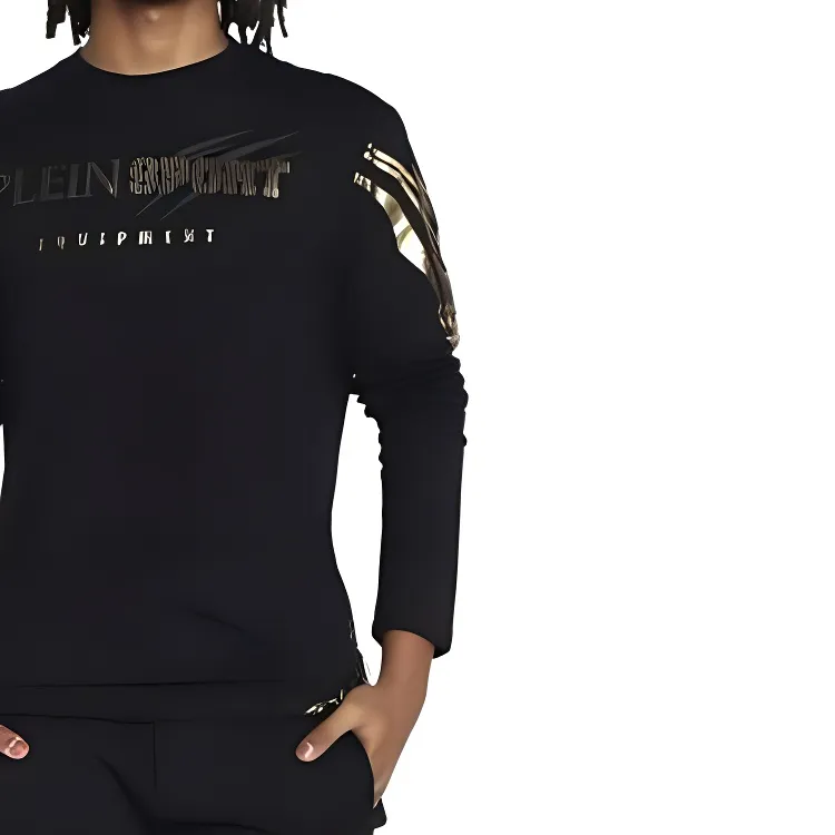 PLEIN SPORT Tiger Logo-print Long-sleeve T-shirt-1
