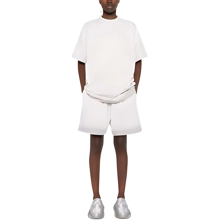 Balenciaga Reflective-logo Cotton Track Shorts-2