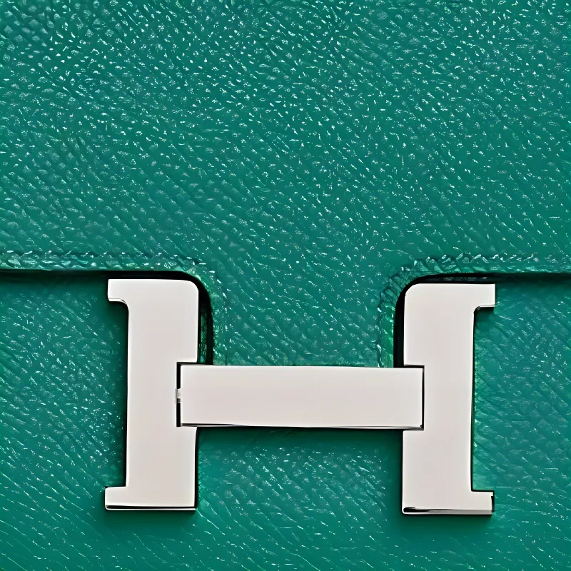 HERMES Constance Slim Epsom Calfskin Fanny Pack Women's U4 Vert Vertigo Dazzling Green/Velour Green-3