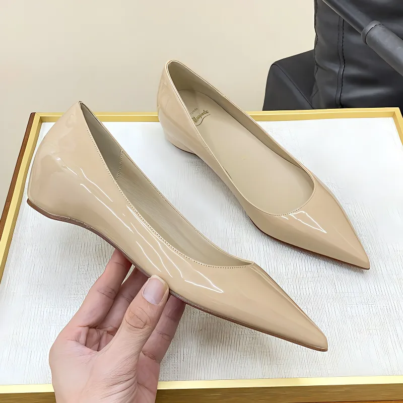 Lan Miao Casual Single Shoes Women's Nude-5