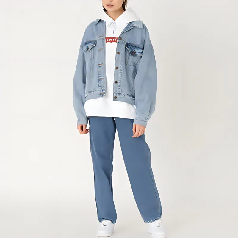 Levis Denim Jackets Women's Light Indigo-3