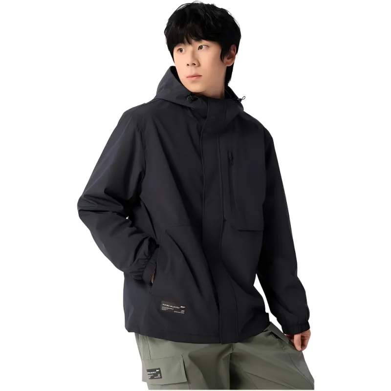 XTEP Trench Coat Men's Jet Black-2