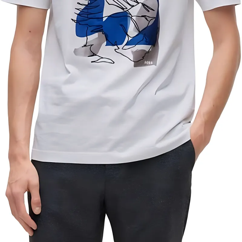 BOSS T-Shirts Men White-3