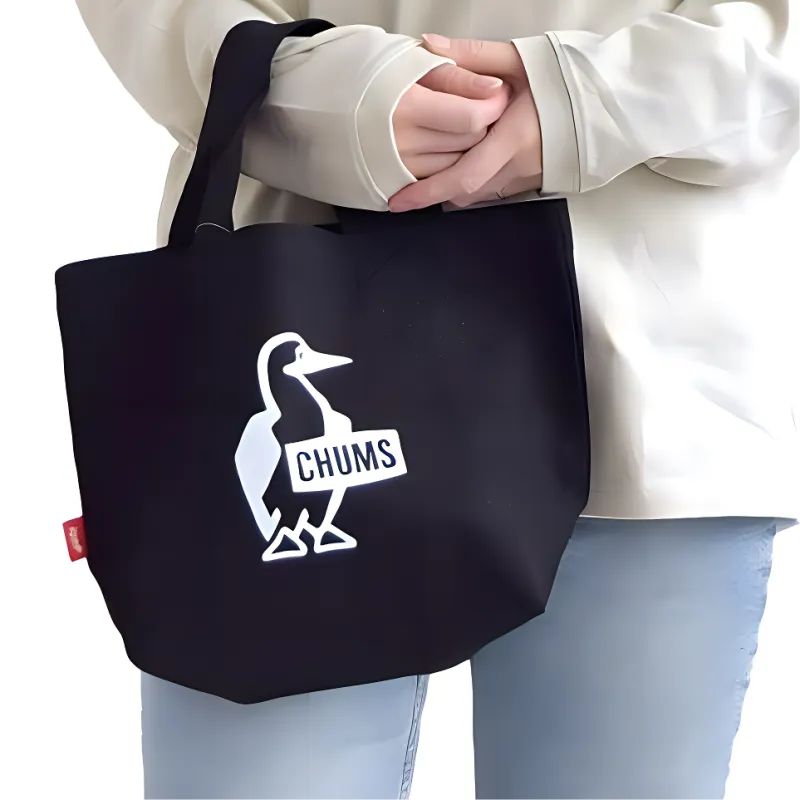 CHUMS Cotton Tote Bag Shopping Bag Handbag Mini Unisex Black-1