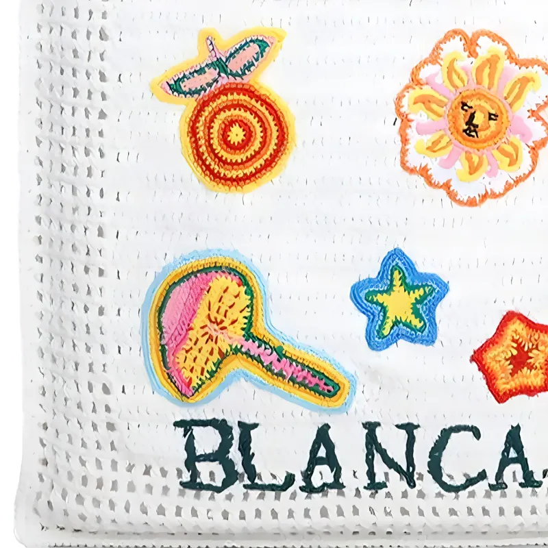 CASABLANCA Large Crochet Tote Bag-4