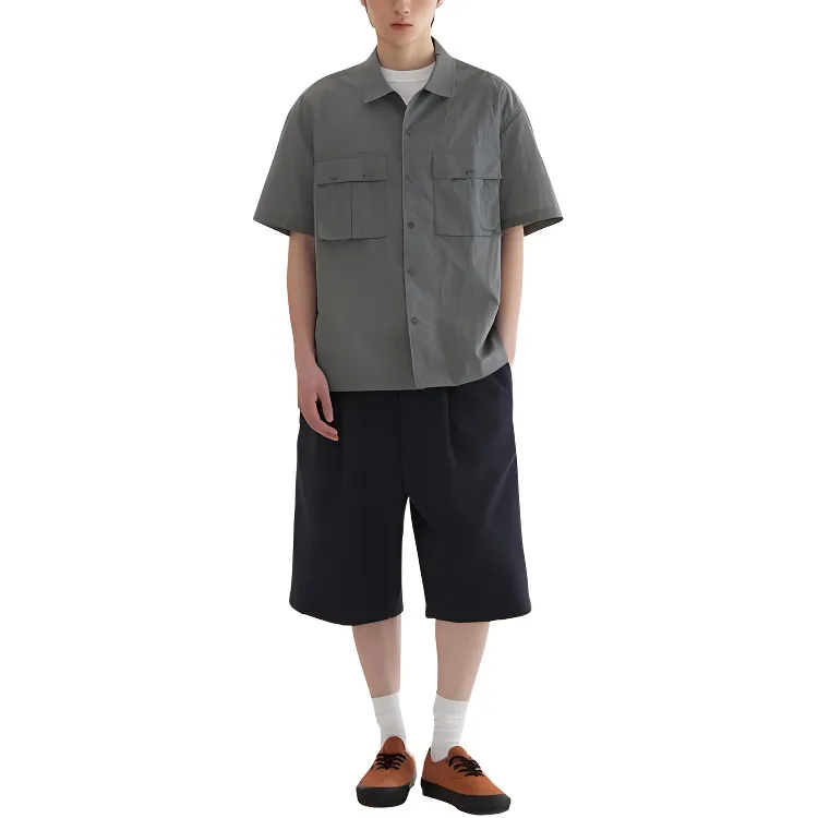 COVERNAT Shirts Unisex Sage Gray-3