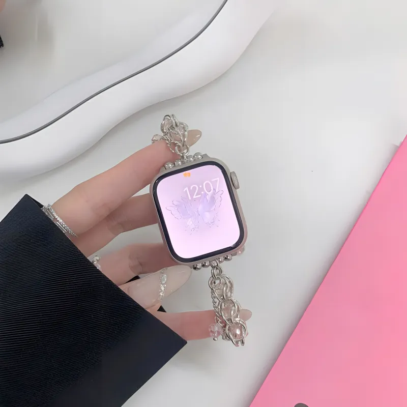 KVZUVUU Apple Compatibility Watch Band Metal-5