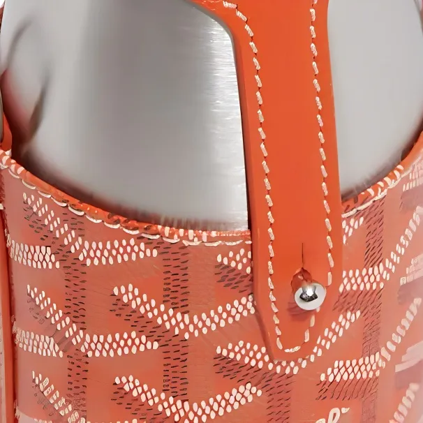GOYARD YONNE Canvas With Leather Water Bottle Bag Shoulder Bag Crossbody Bag Small Size Unisex Orange-1