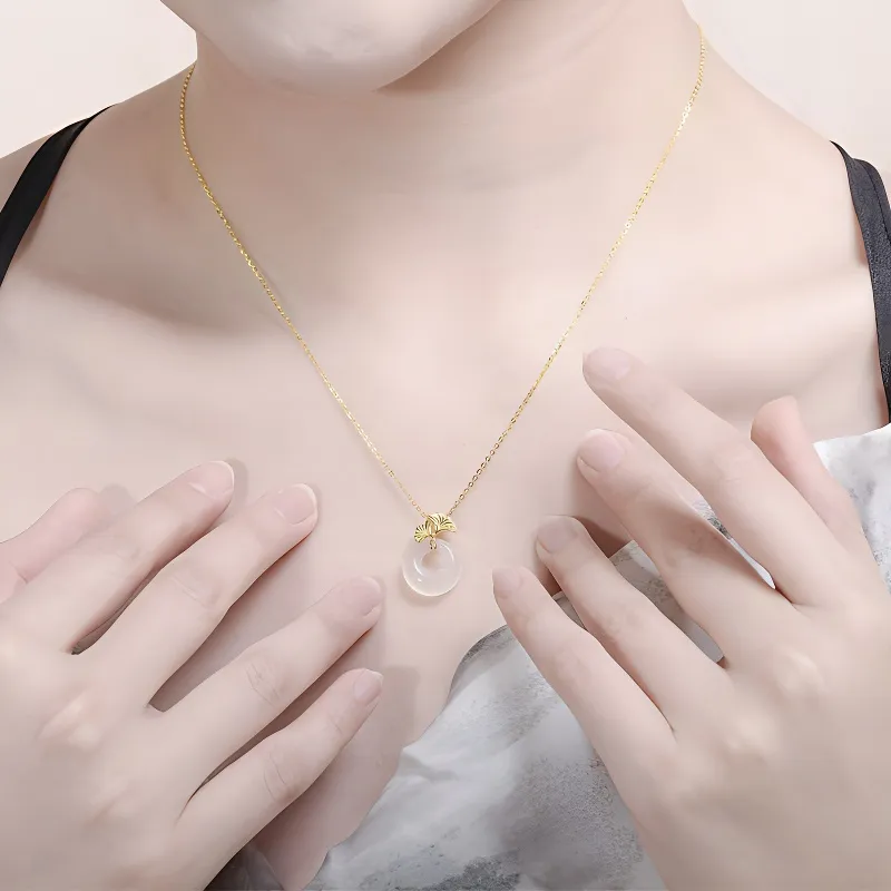 Yu Shangxuan Natural Chalcedony Necklaces Unisex-4