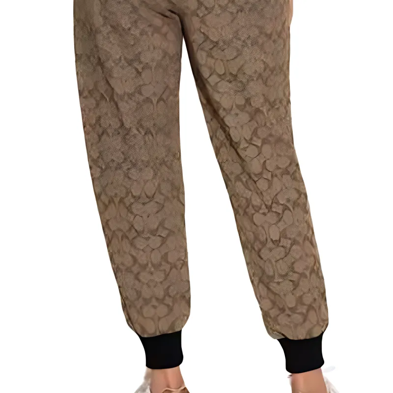 COACH Knitted Sweatpants Men's Khaki-4