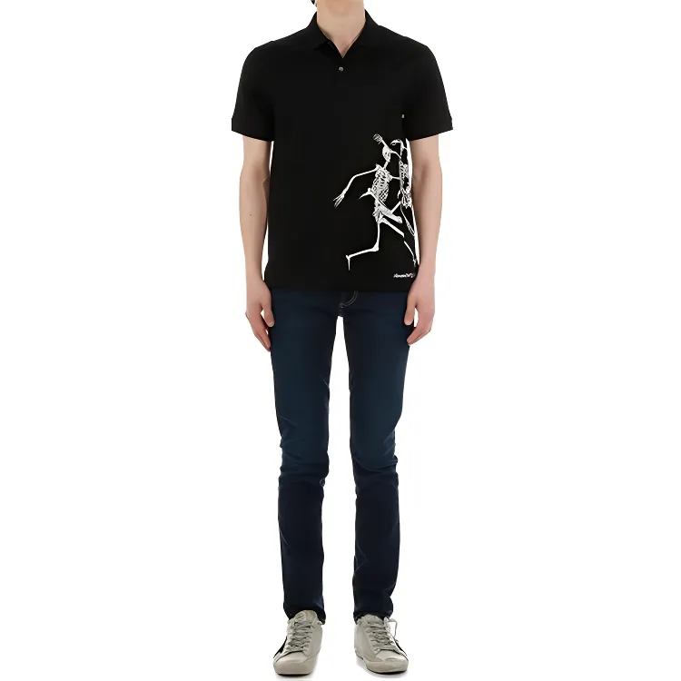 Alexander McQueen Polo Shirts Men Black-4