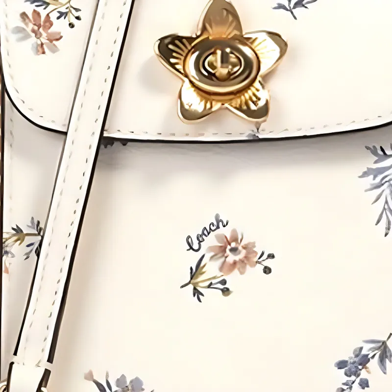 COACH Rachel Canvas With Leather Crossbody Bags Women's White-2