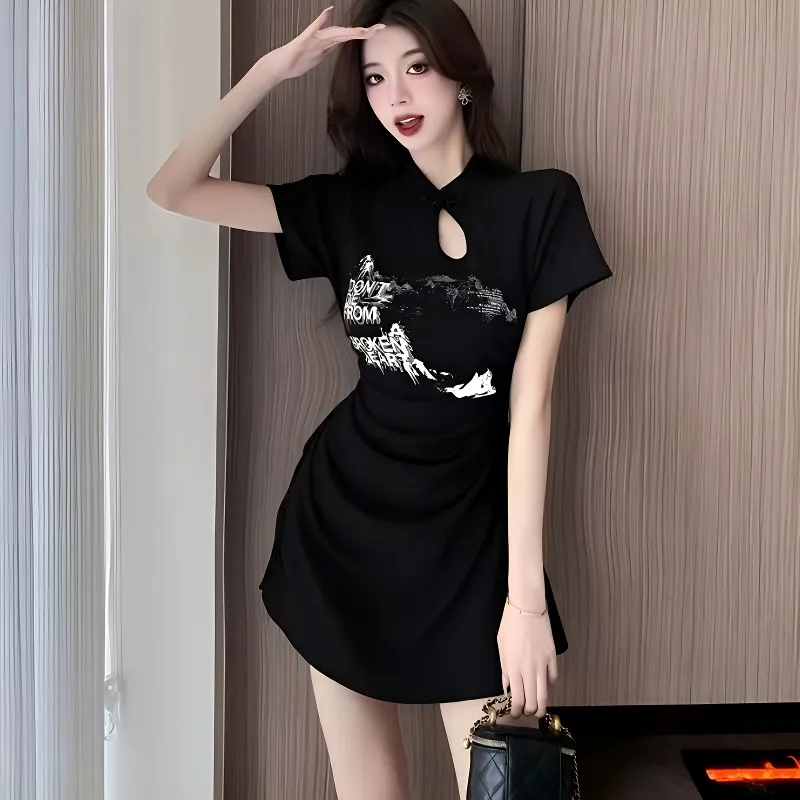 OYANXI Short Sleeved Dress Women's-7