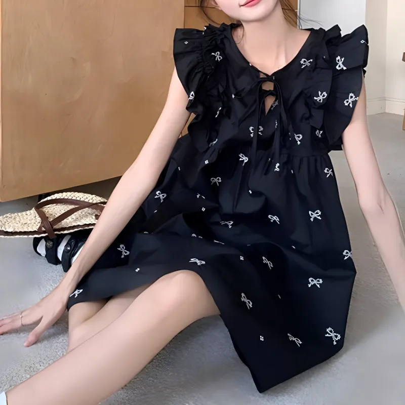 TORIGHT Sleeveless Dress Women's Black-4