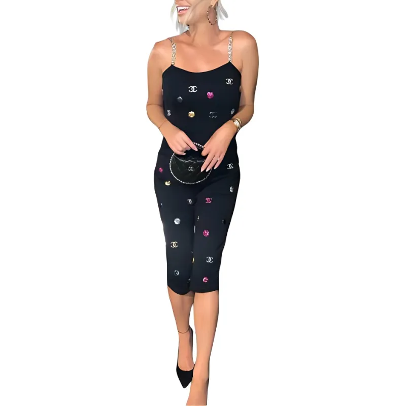 CHANEL Bodysuits Women's Black-2