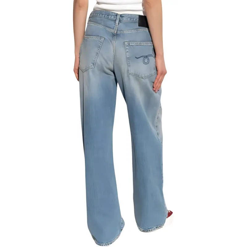 R13 Wide leg Distressed Jeans-2