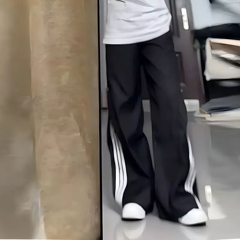 City Hipster Casual Pants Unisex Black-5