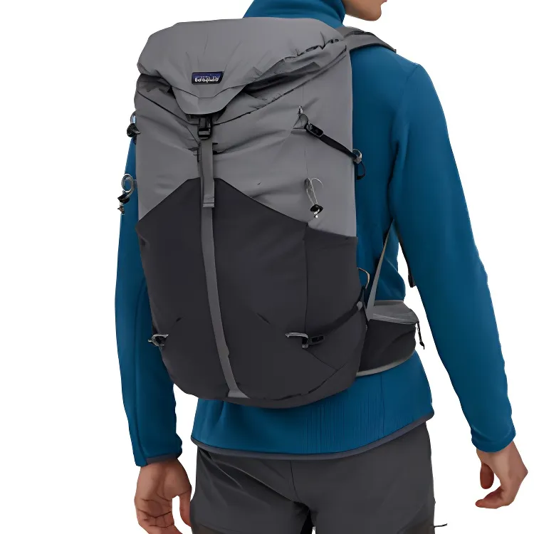 Patagonia Recycled Nylon Outdoor Mountaineering Bag Backpack Unisex Gray-2