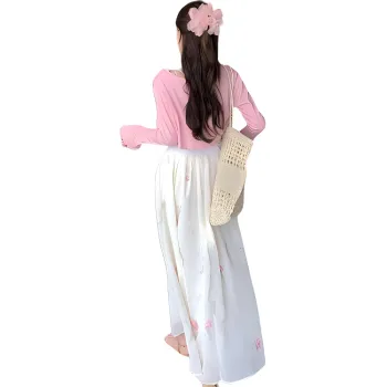 EIDOLON GRAIN Skirt Set Women's Pink Three Piece Set