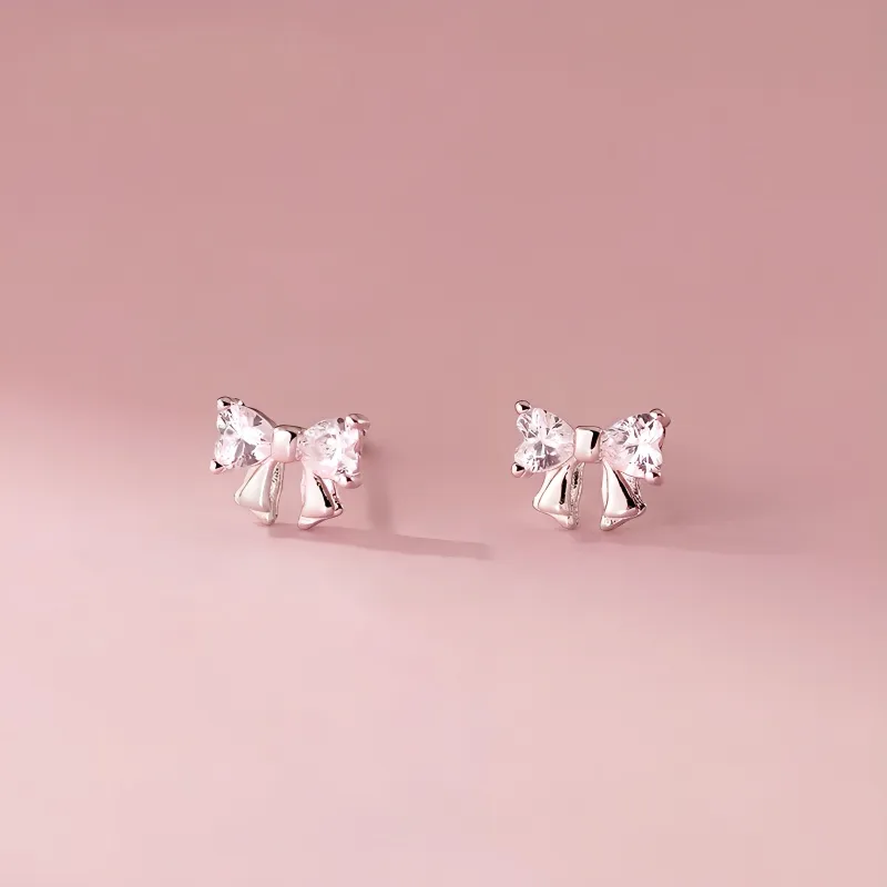 KEMLAIDA 925 Sterling Silver Stud Earrings Women's-2