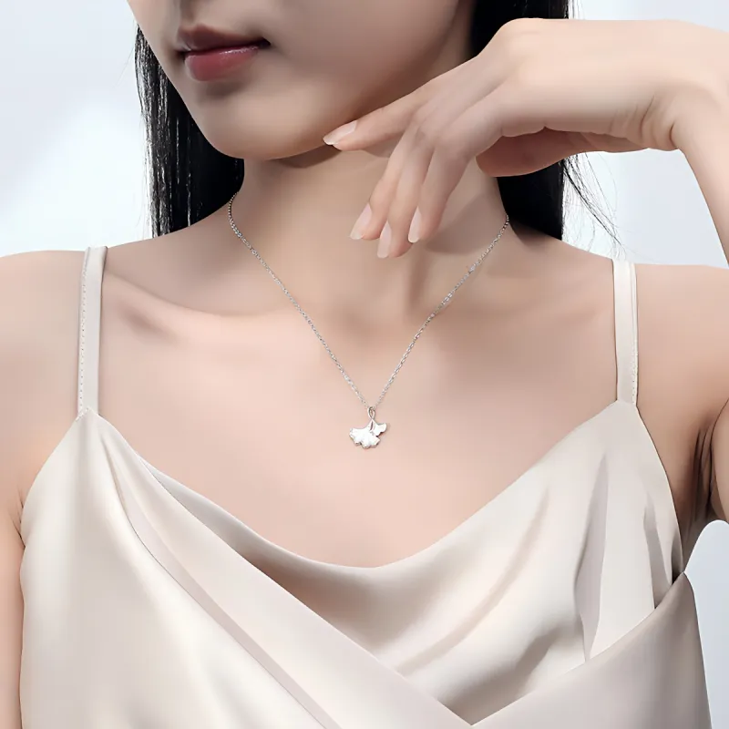 Nine Music 999 Fine Silver Necklaces Women's-4