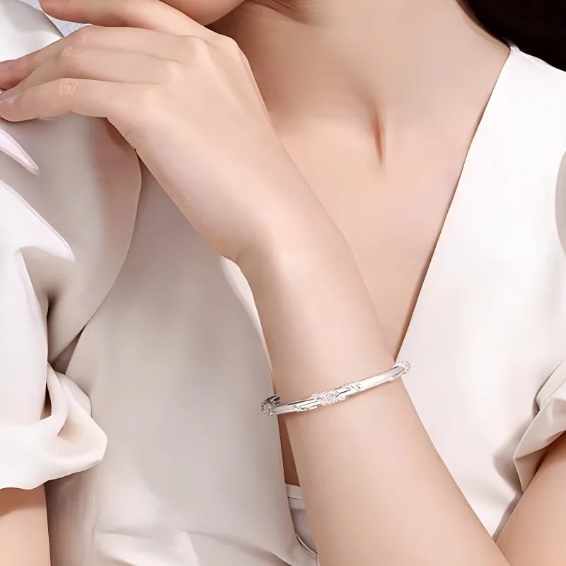Beth Jewelry 999 Fine Silver Bangles Women's-5