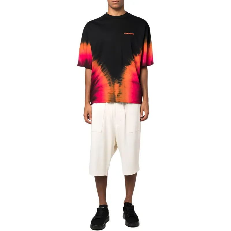 DSQUARED2 Tie dye Logo print T shirt-1