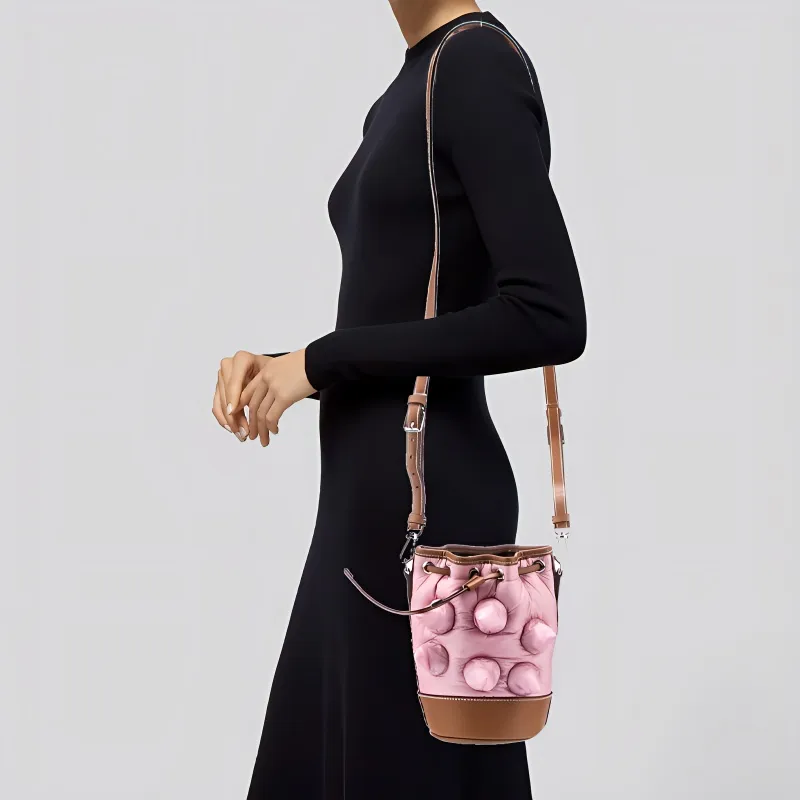 Moncler Spike Critter Bucket Bag 'Pink'-4