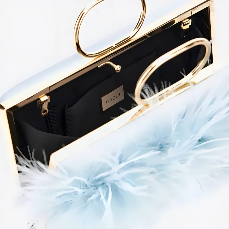 GUESS Polyester One Shoulder Crossbody Clutches Women's Blue-2