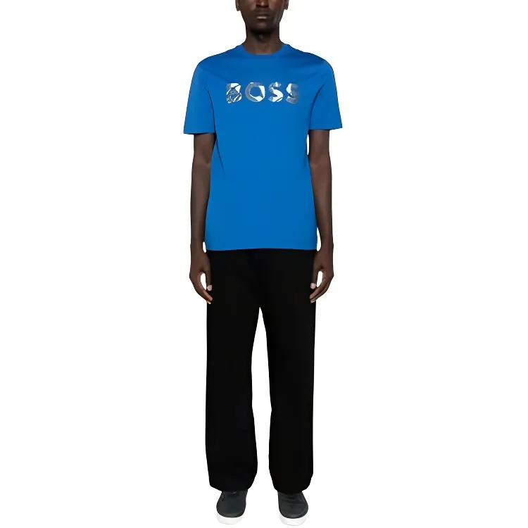 HUGO BOSS Logo print Cotton T shirt-3