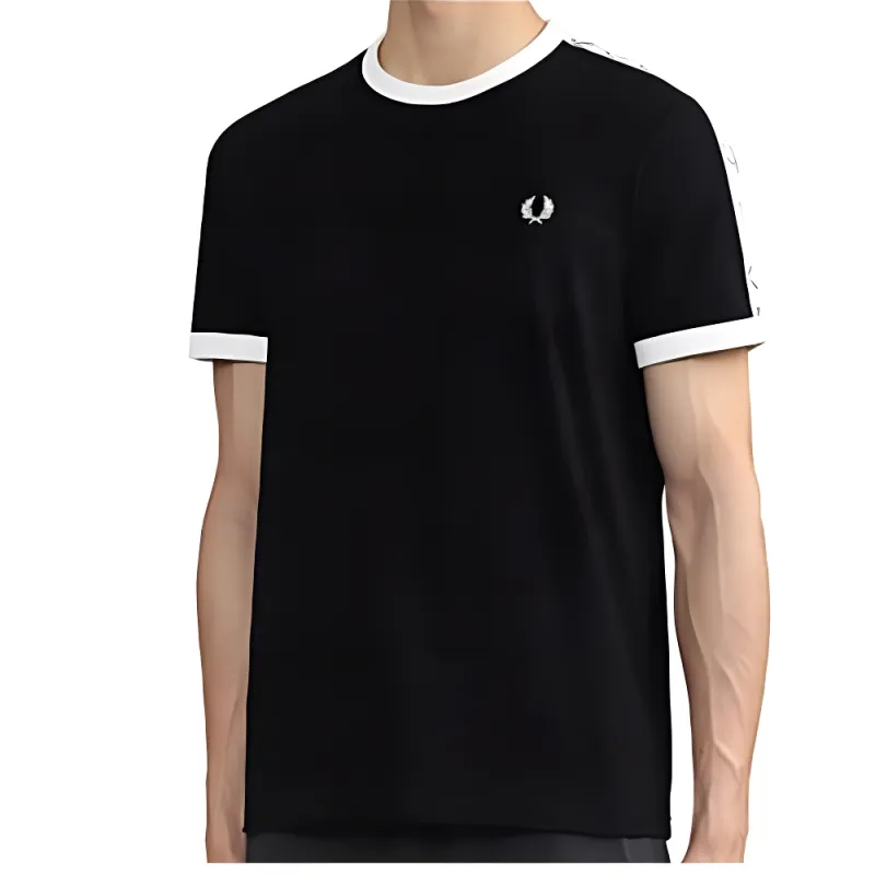 FRED PERRY Embroidered logo Crew neck T shirt-7