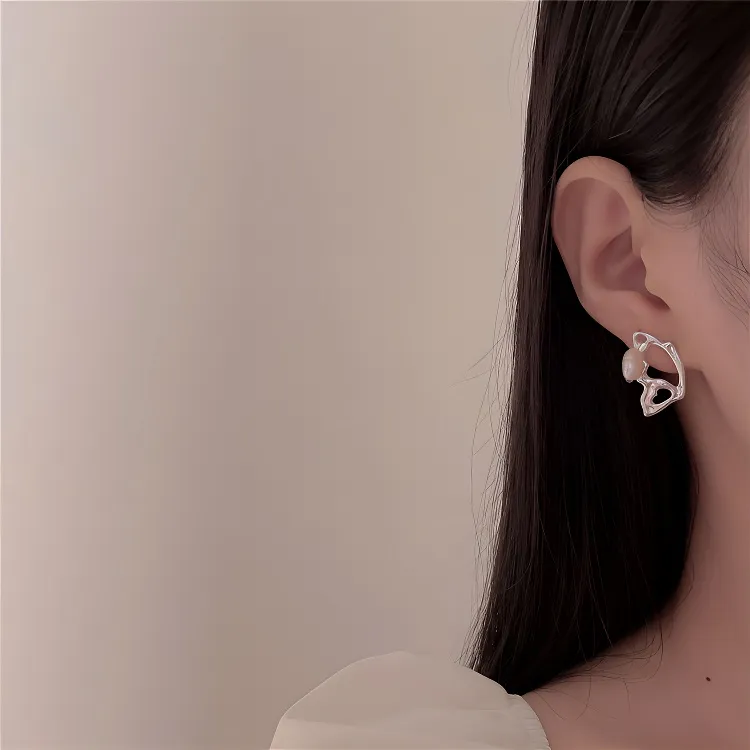 May10th S925 Silver Stud Earrings Women's-2