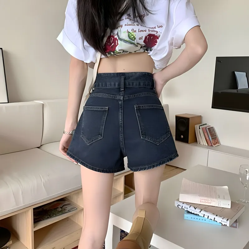 KAISER Denim Shorts Women's Dark Blue-1