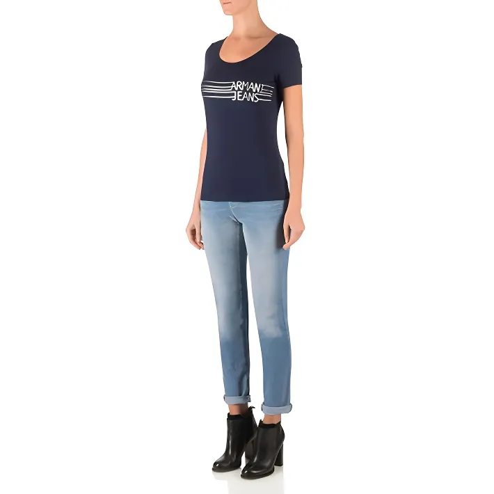 ARMANI JEANS T Shirts Women's Dark Blue-2