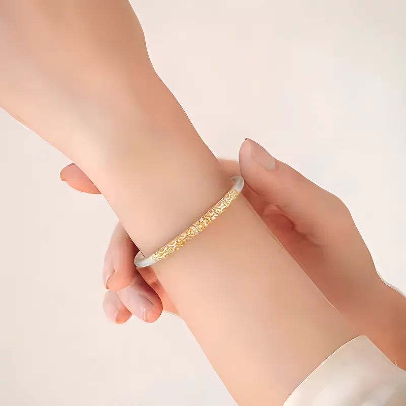 Bowl 999 Fine Silver Bangles Unisex-1