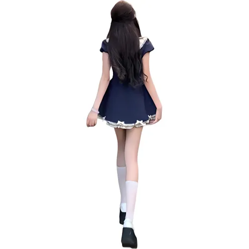 Mu Xiao Xin Short Sleeved Dress Women's