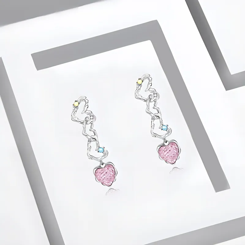 COPI S925 Sterling Silver Stud/Synthetic Cubic Zirconia Stud Earrings Unisex-1