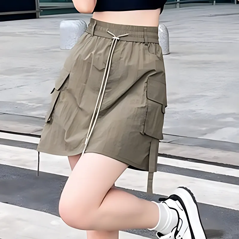TUSHIFEI Cargo Short Skirts Women's-11