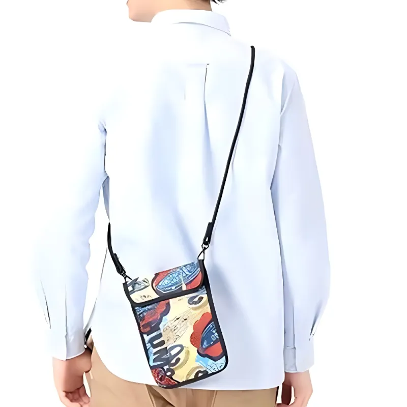 CHUMS Polyester Shoulder Bag, Crossbody Bag Unisex River Guide Print-3