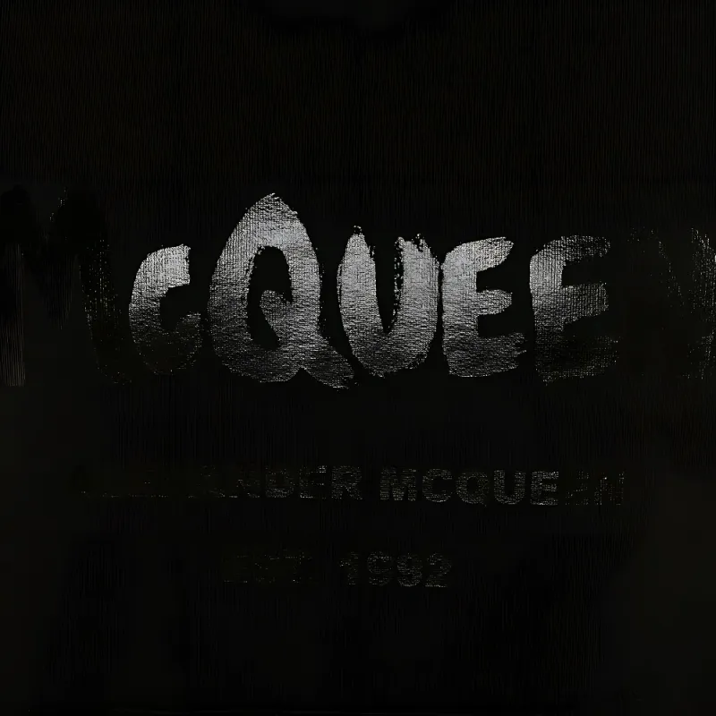 Alexander McQueen Graffiti Logo print Hoodie-4