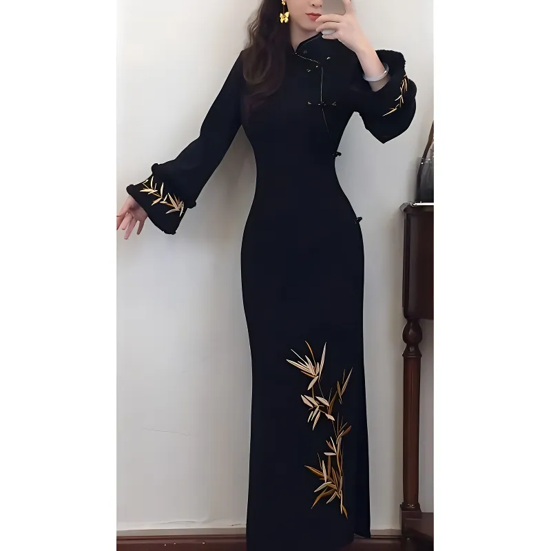 EFCR Cheongsams Women's Black-3