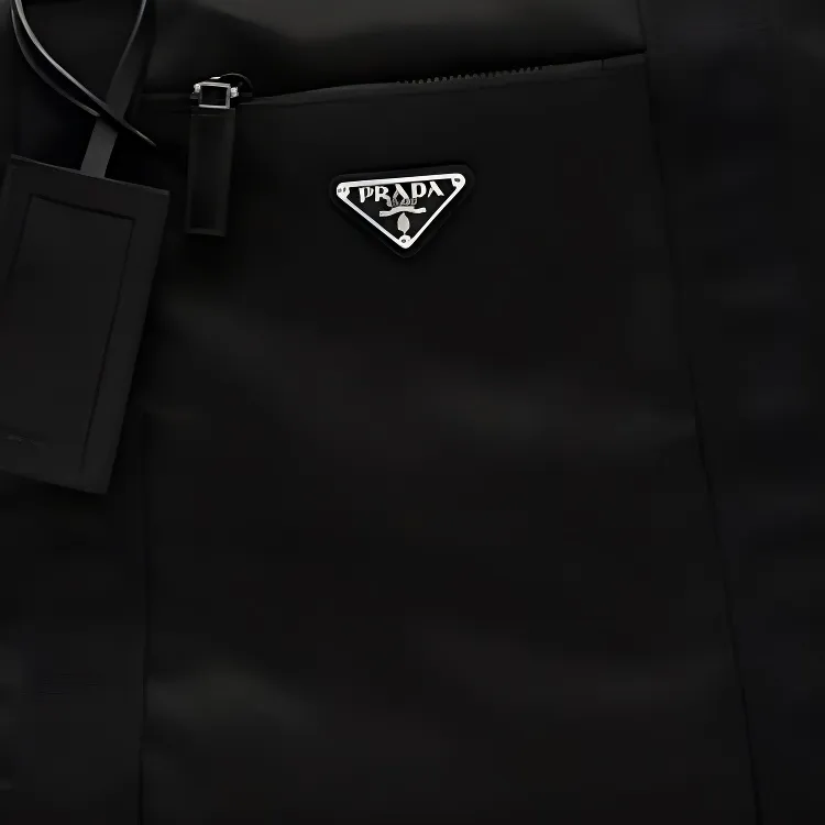 PRADA Nylon Travel Bag Men's Black-4