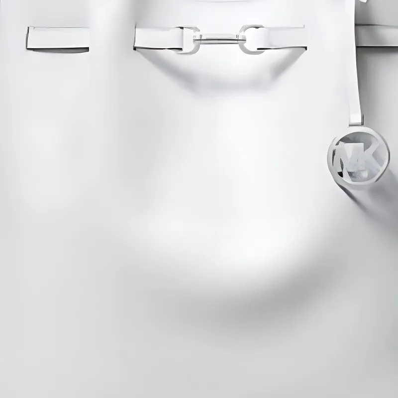 MICHAEL KORS Split Cow Leather Tote Bag, Shopping Bag, Shoulder Bag Large Size Women's White-3