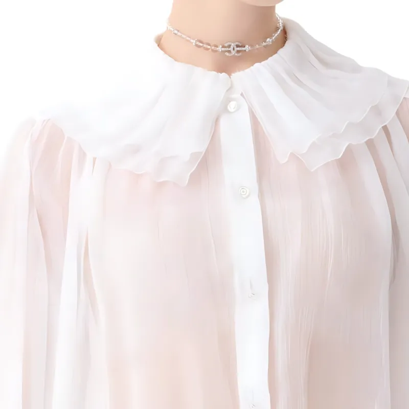 CHANEL 25S Spring Summer Collection Shirt Women's White-3